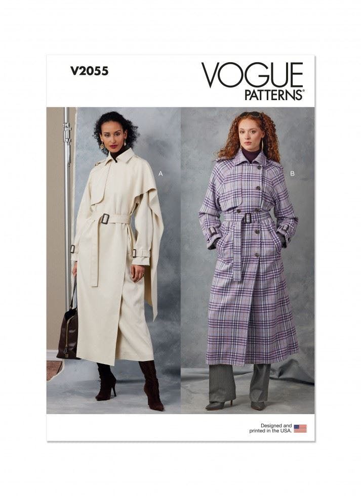 Vogue Women's Sewing Pattern 2055, Coats For B5 (8-10-12-14-16) - Advanced - Y5 (18-20-22-24-26)