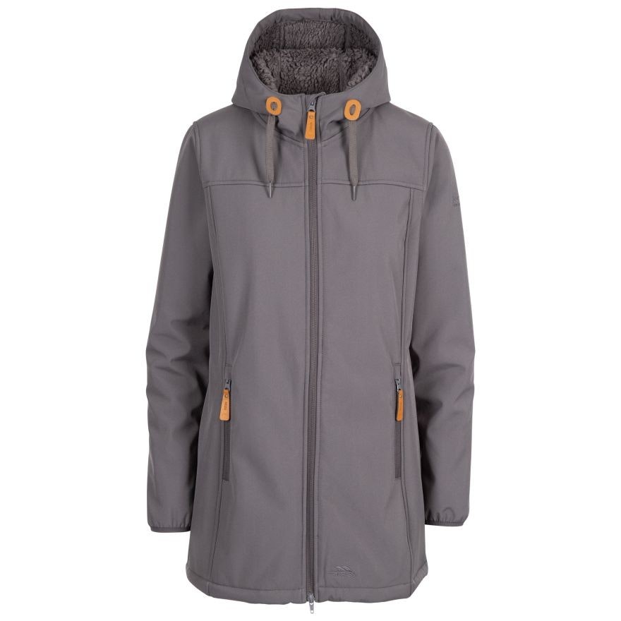 Trespass Women's Kristen Longer Length Hooded Waterproof Jacket - Carbon - Carbon - Xxl