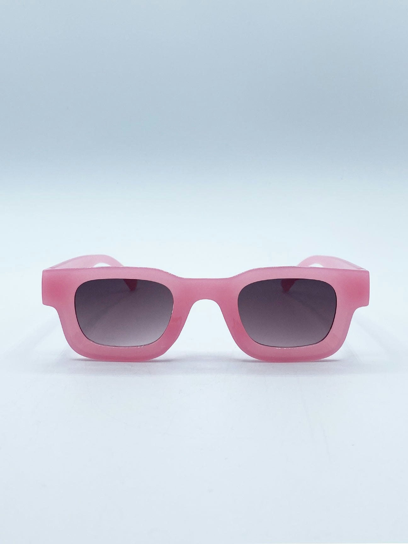 Svnx Pink Chunky Square Frame Sunglasses In - One Size