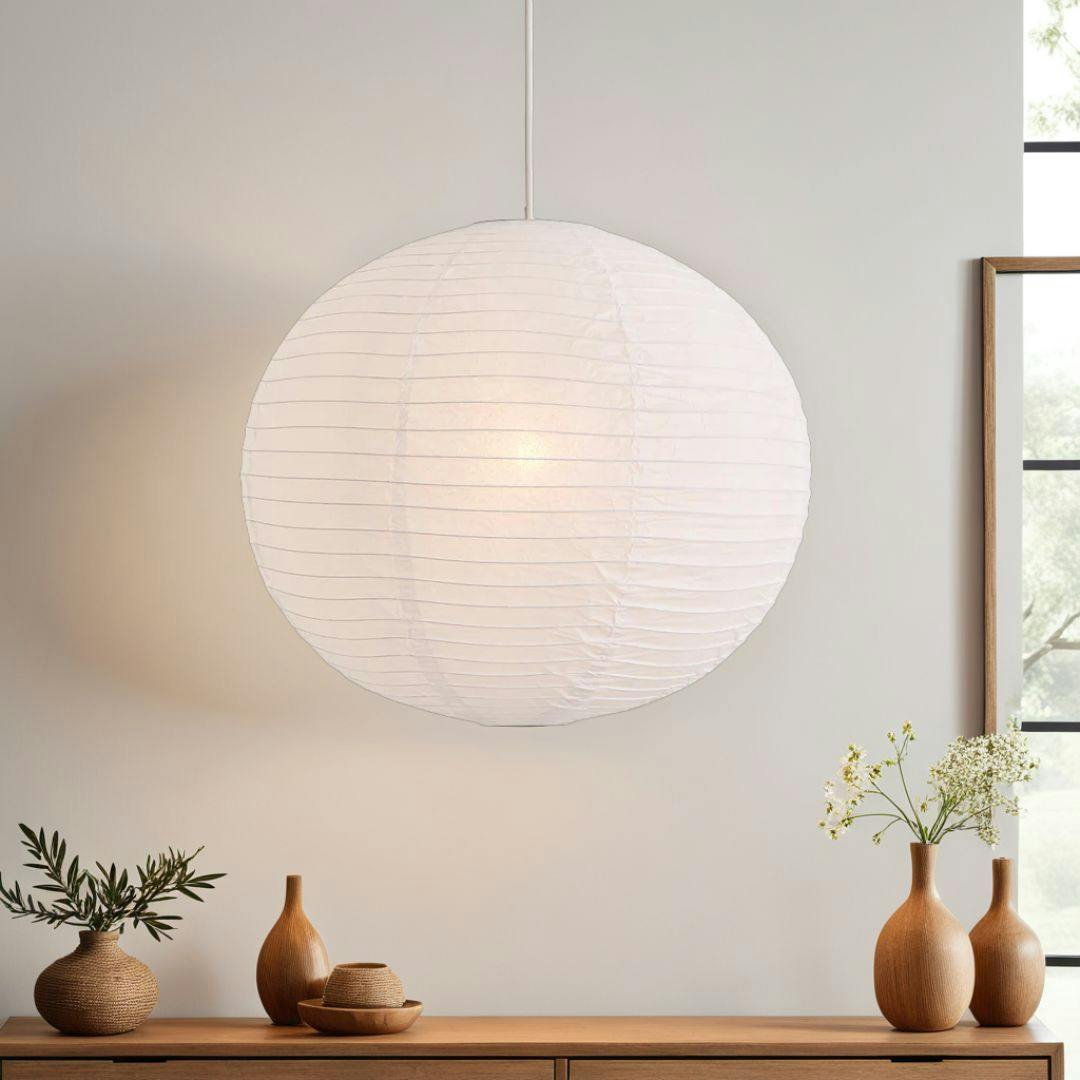 Rackhams White Rufus 60Cm Paper Ball Shade