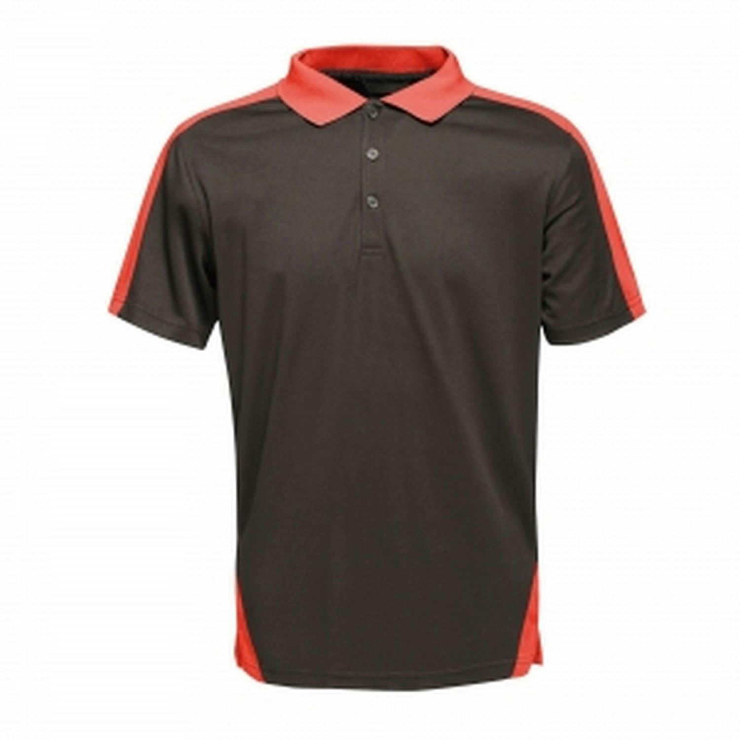 Regatta Men's Black/Red Professional Contrast Coolweave Polo Shirt - /Classic - Xxl - /Classic - 100% Polyester