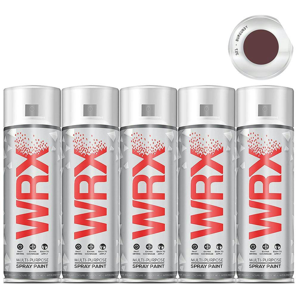 Rackhams Burgundy 12X Wrx Flat Spray Paint 400Ml - Image 6