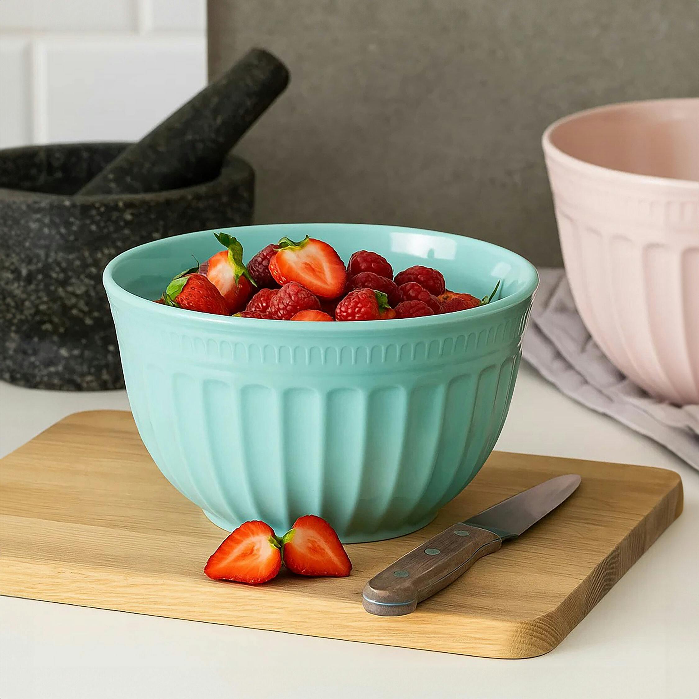 Premier Housewares Alden Melamine Large Green Mixing Bowl - Image 2