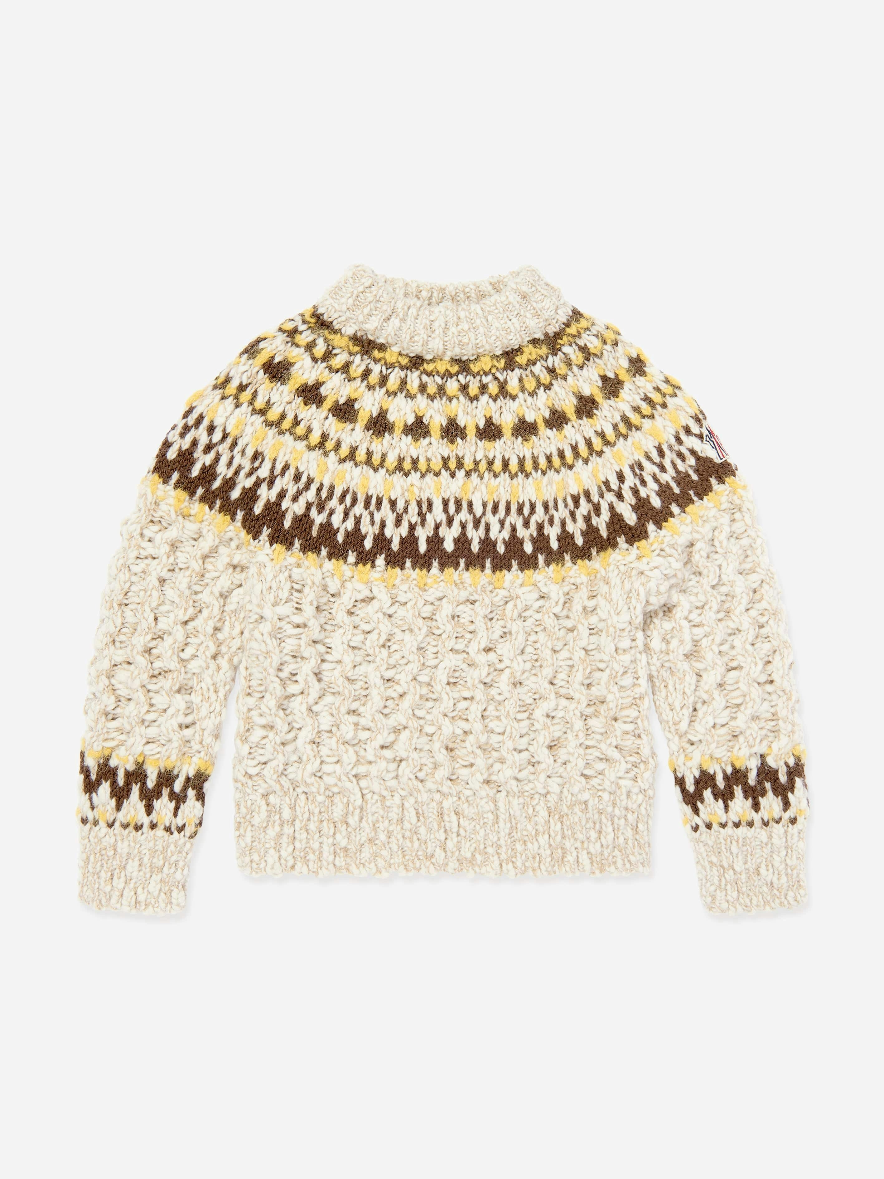 Moncler Enfant Unisex Kids Beige Kids Logo Sweater In - 10 Yrs