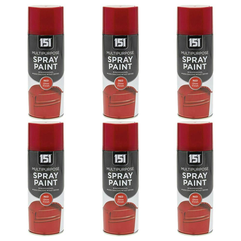 151 Red Gloss Multipurpose Spray Paint 400ml - Image 22