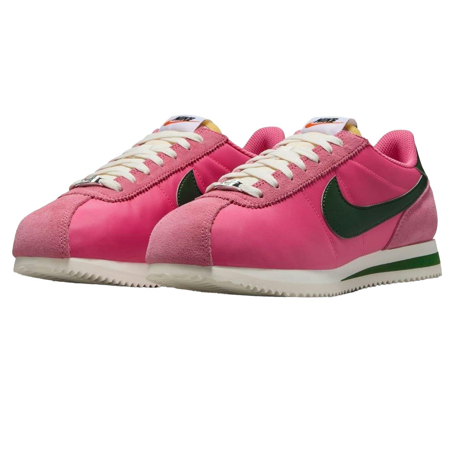 Nike Women's Pink/Green / Cortez Suede Trainers - 7 Uk - 100% Mixed