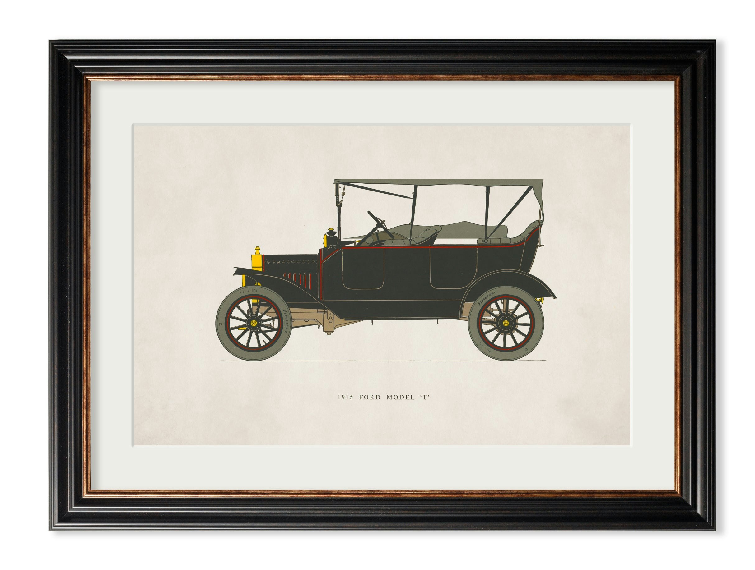 Rackhams 1915 Ford Model 'T' - 50 X 70Cm - York Slim