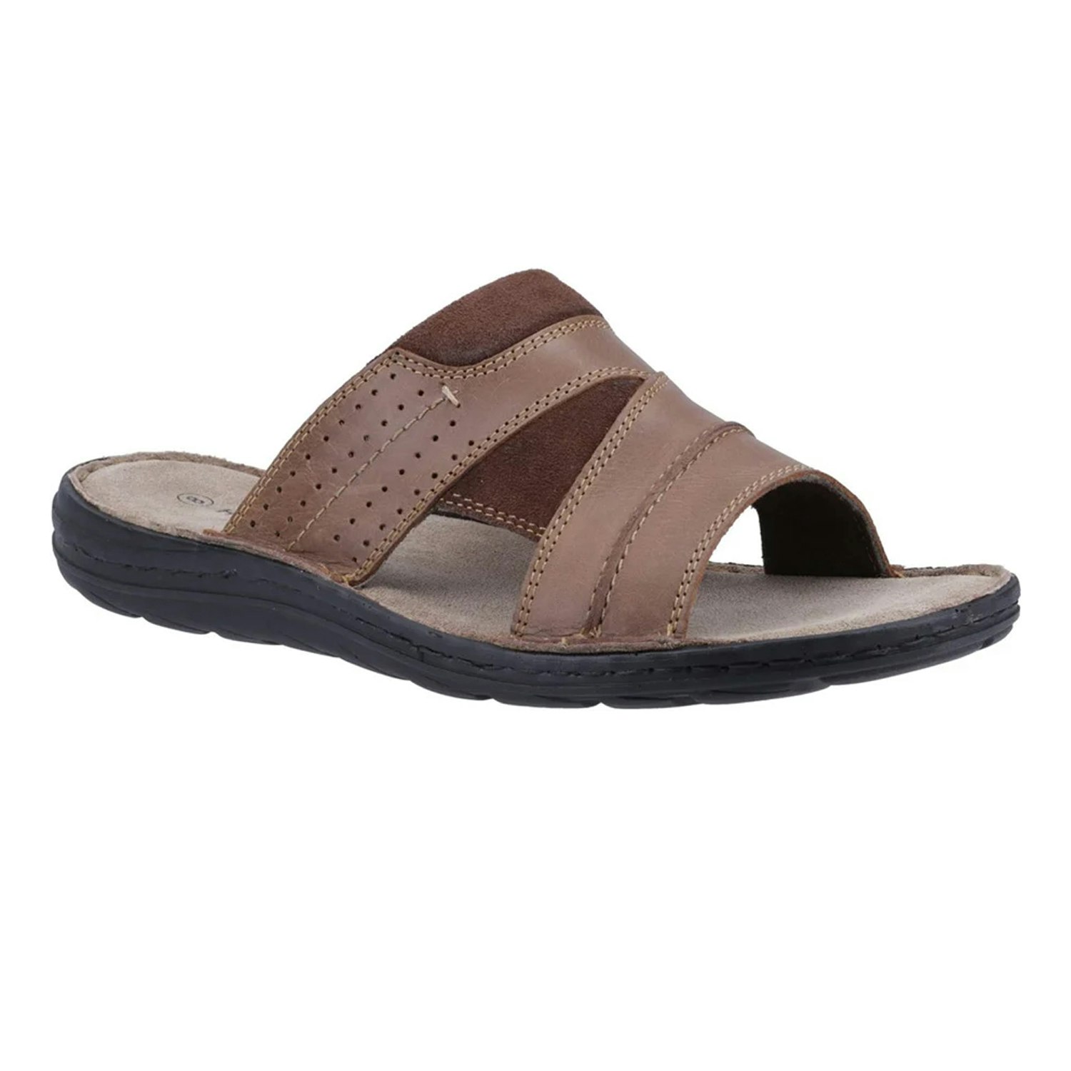 Hush Puppies Men's Archer Leather Mule Sandals - Tan - Tan - Size 6 Uk