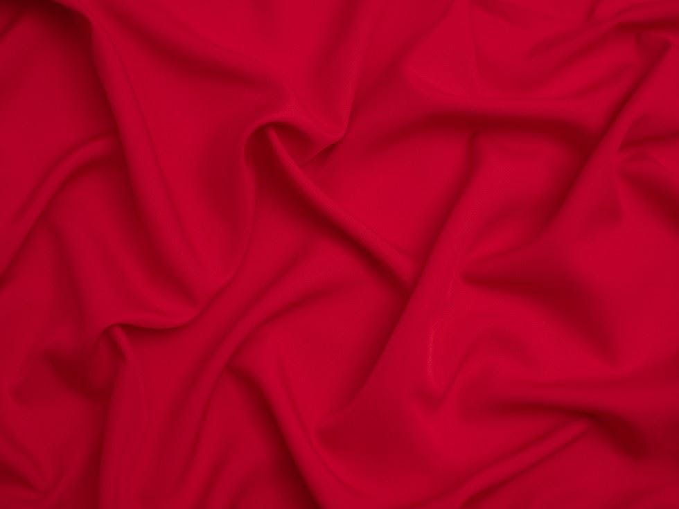 Minerva Core Range Coral/Red Minerva Soft Touch Crepe Fabric - Plain Design Dressmaking Fabric, 110 Cm / 44" Wide - Per Metre