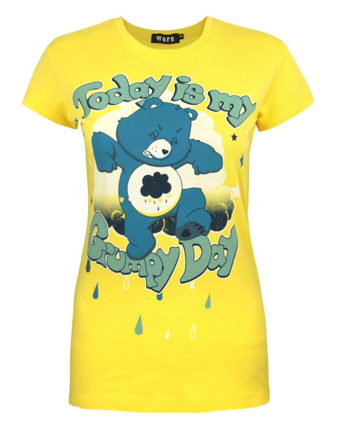 Vanilla Underground Women's Yellow Care Bears Short Sleeved T-Shirt - Small