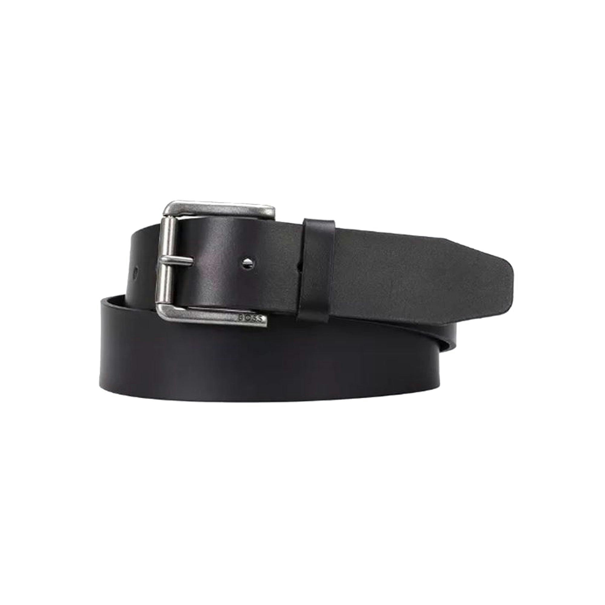 Boss Black Joris Large Buckle Leather Belt - 95