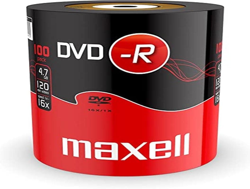 Maxell 275733 Dvd-R 4.7 Gb 16X 120 Min Video (100 Disk Pack - Shrink Wrapped)