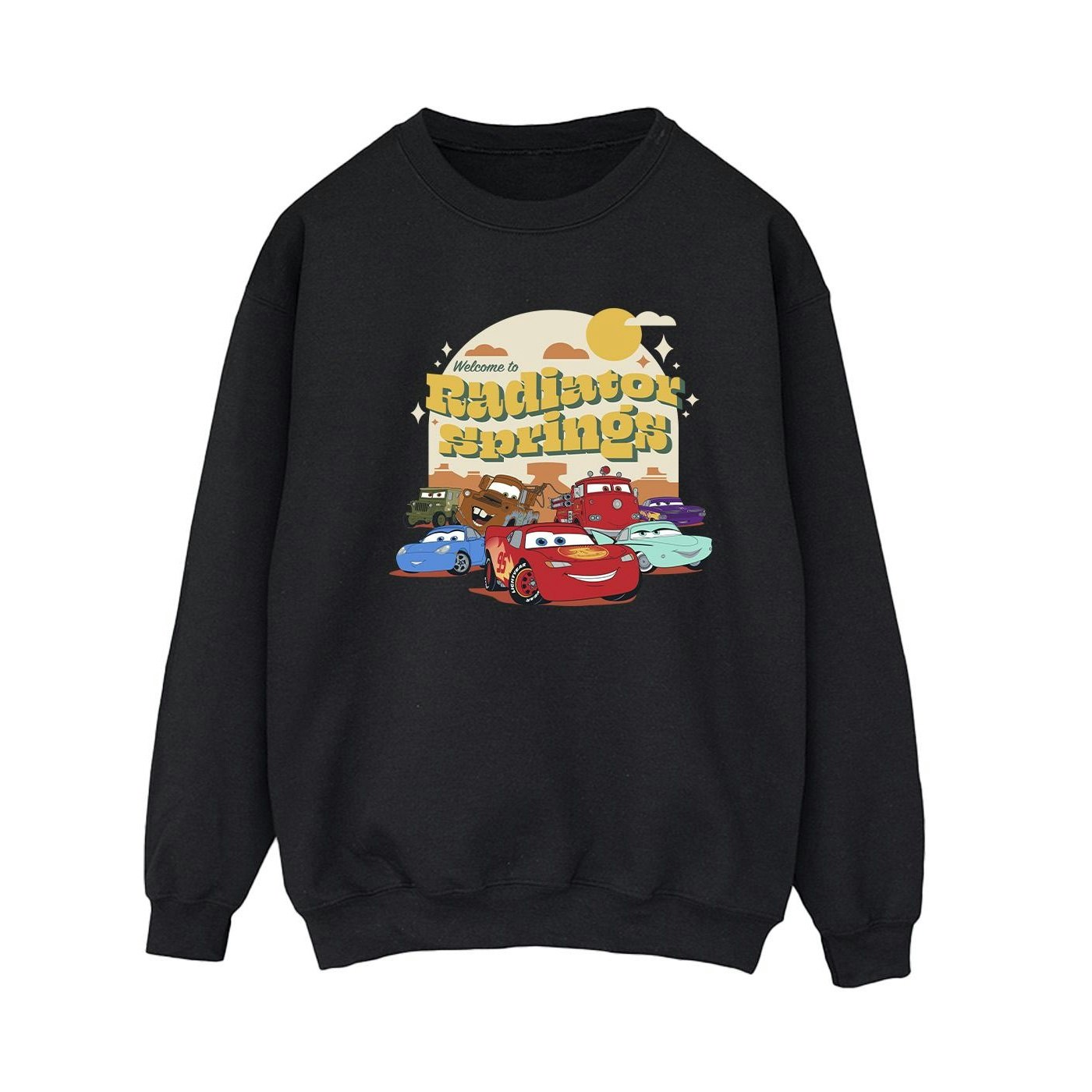 Disney Women's Black / Cars Radiator Springs Group Sweatshirt - Extra Large