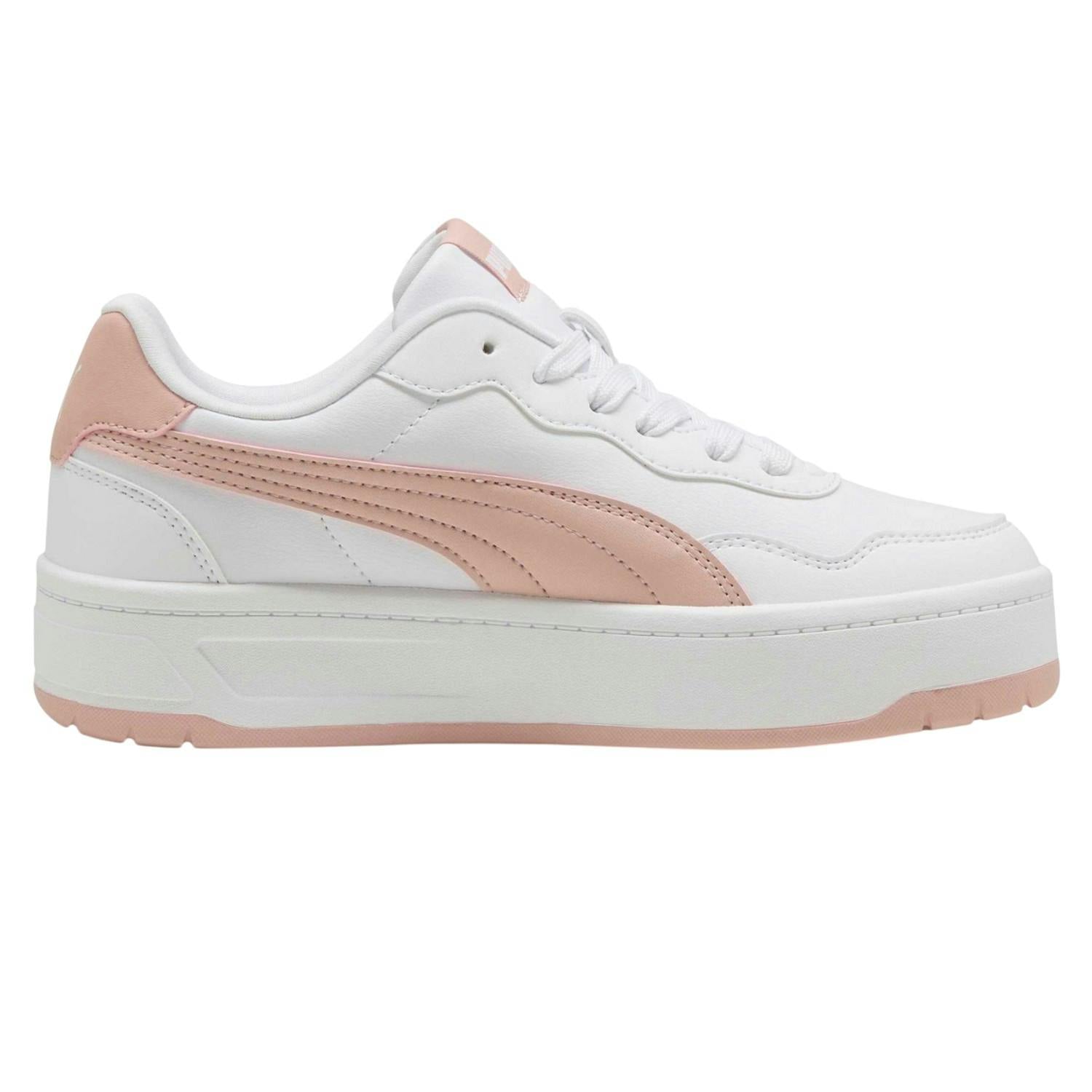 Puma Women's White/Pink Court Lally Skye Trainers - 4 Uk - 100% Mixed