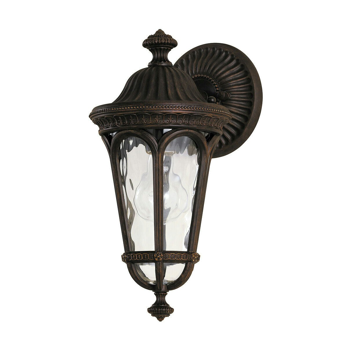 Rackhams Light Outdoor Ip44 Wall Sconce Walnut Led E27 100W Bulb External D00935