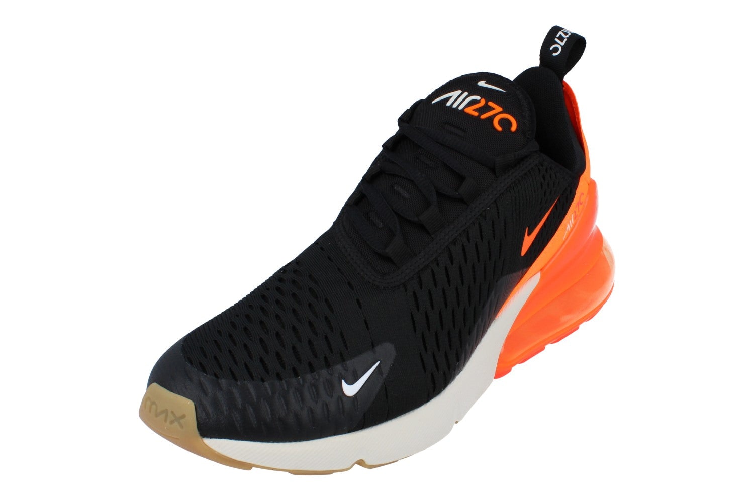 Nike Men's Black/Orange Air Max 270 Ah8050 030 - Uk 8.5 | Us 9.5 | Eu 43