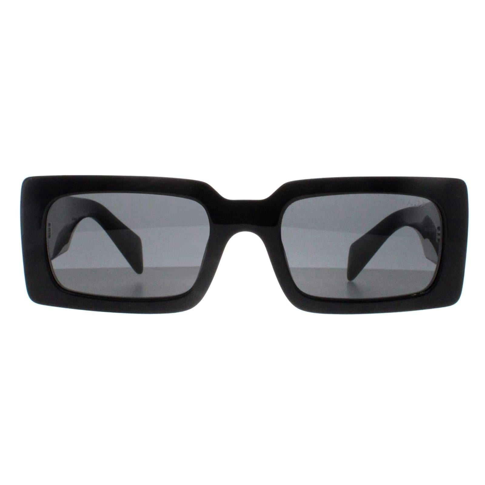 Prada Women's Black Rectangle Dark Grey Pra07s - Image 6