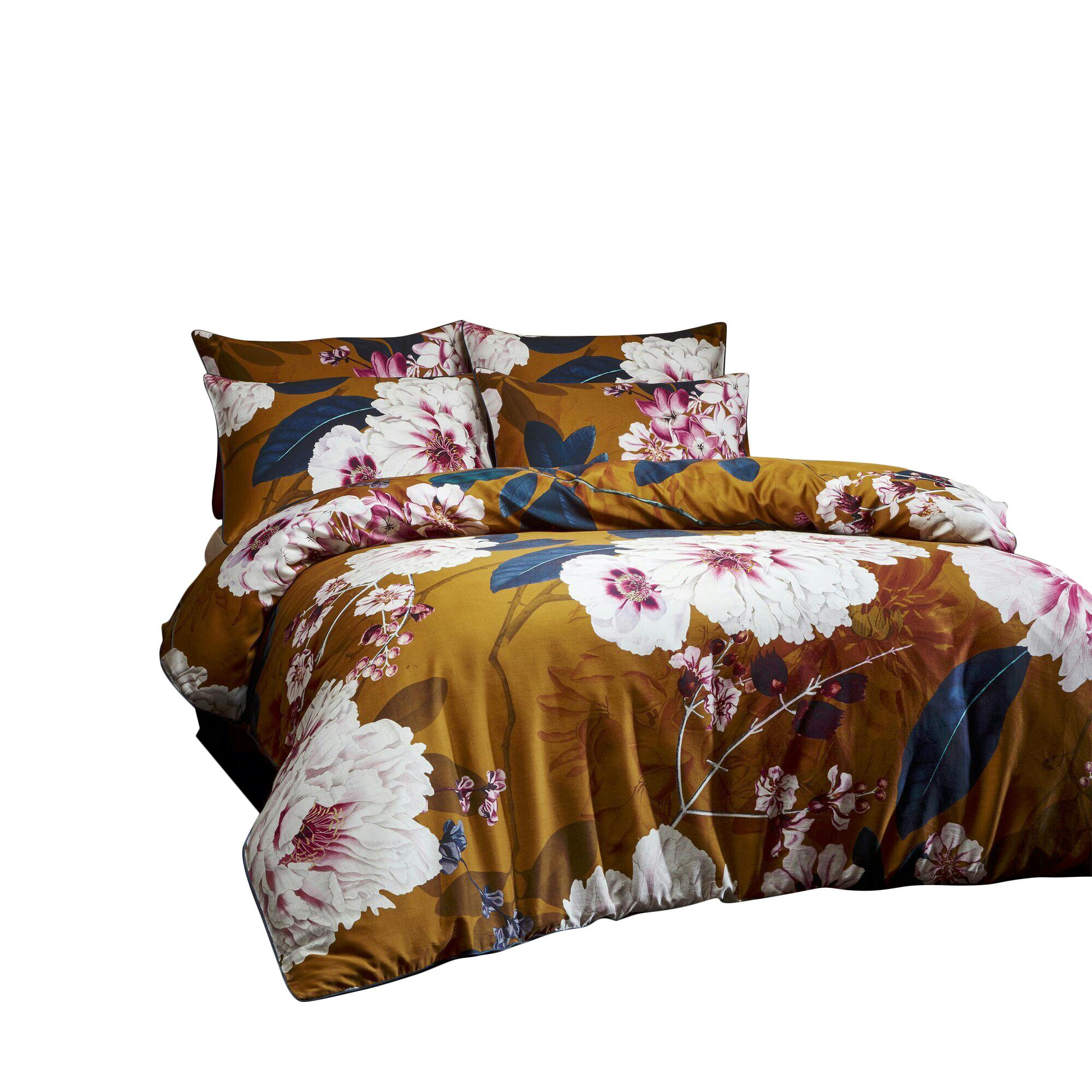 Paoletti Kyoto Duvet Cover Set - Multicoloured - Single - Multicoloured - 100% Cotton