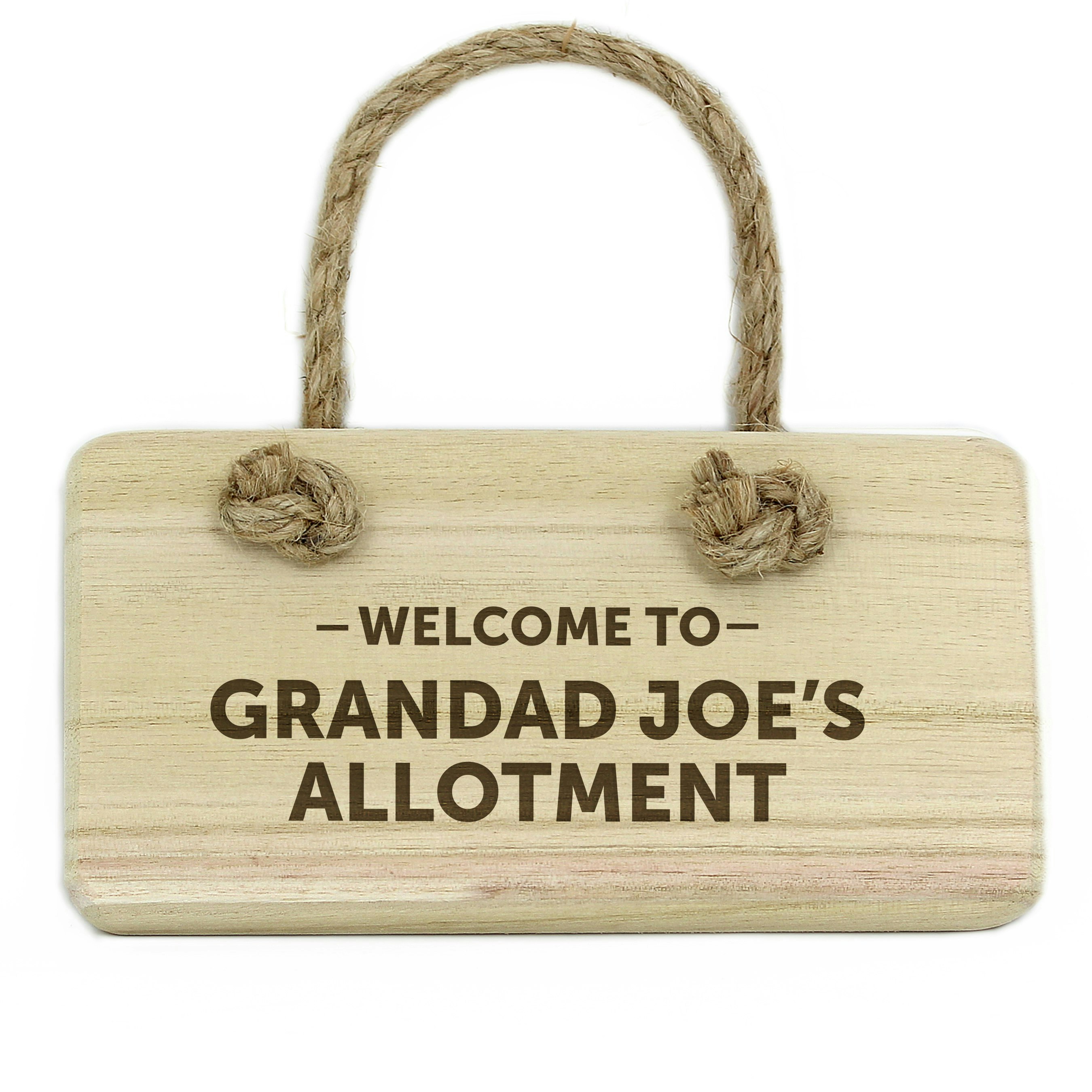 Rackhams Personalised Welcome To... Wooden Sign