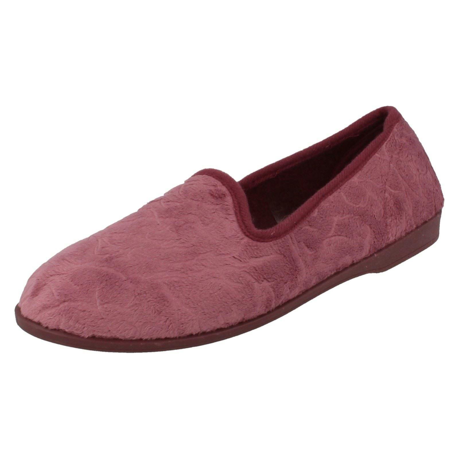 Spot On Women's Pink Flat Casual Slipper Shoes - Dusty - Uk 3