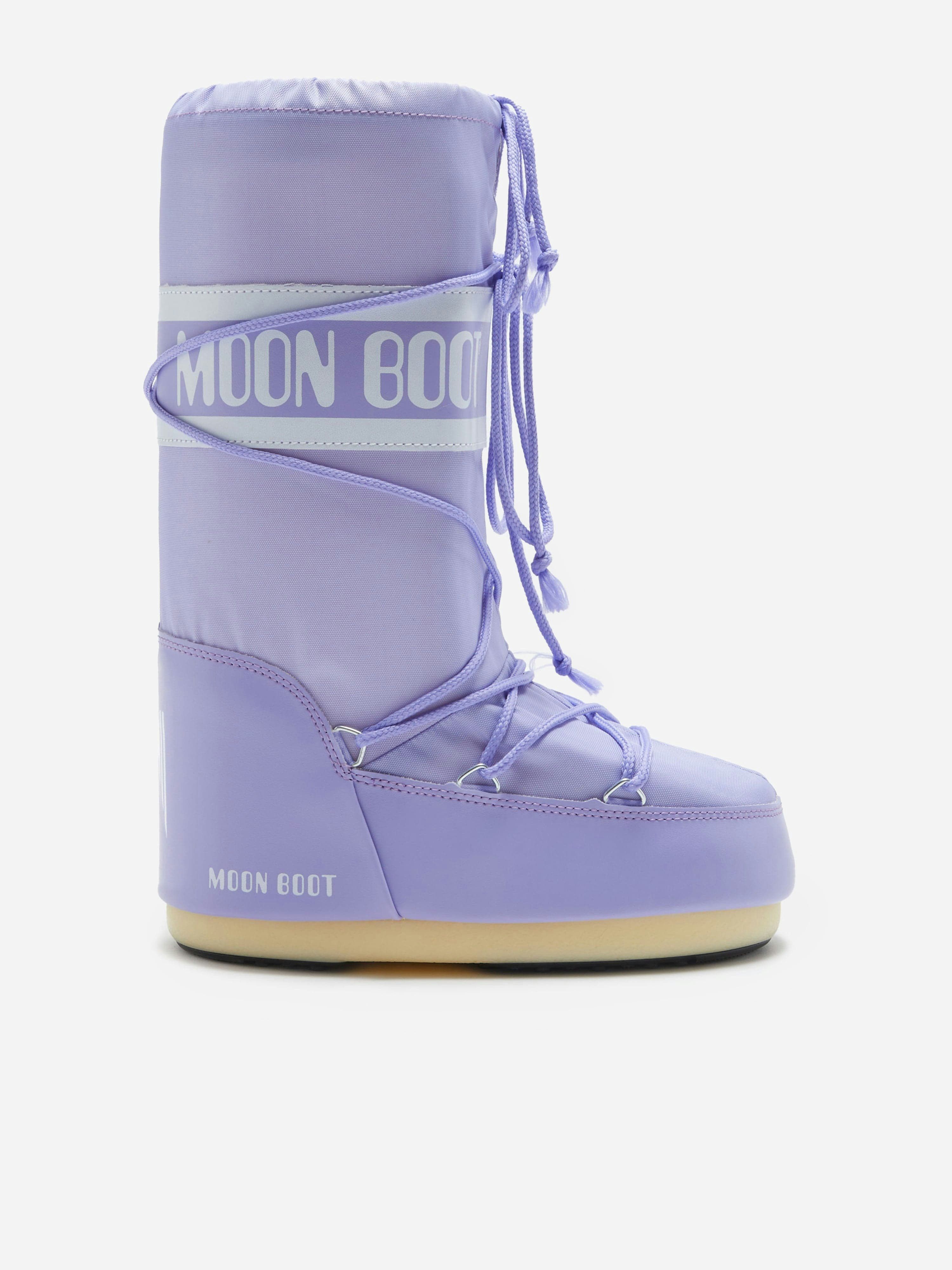 Moon Boot Girls Purple Icon Boots In - Eu 23 - 26 Uk 6 - 8.5