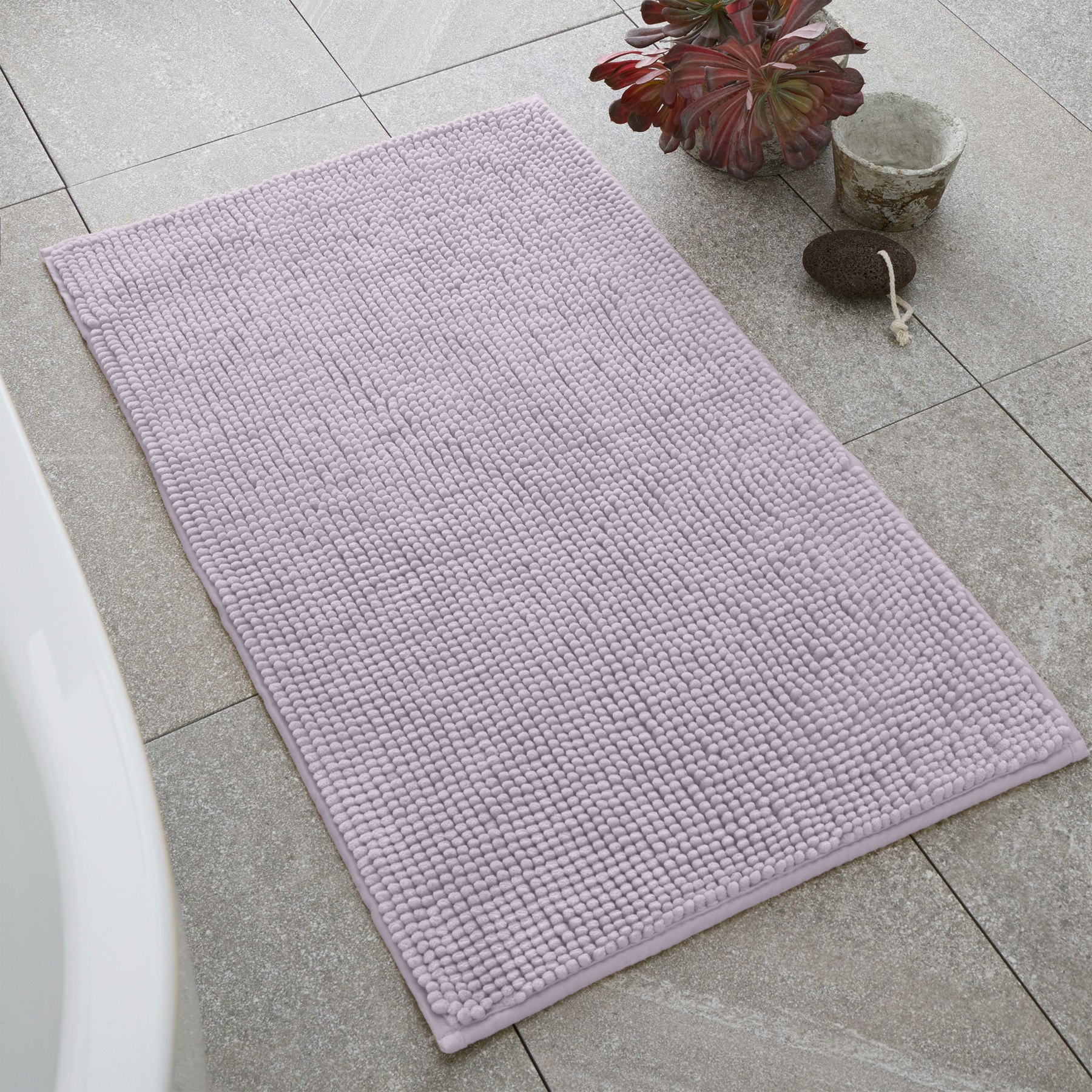 Rackhams Lilac Bobble Bath Mat - Bath Mat 50 X 80 Cm