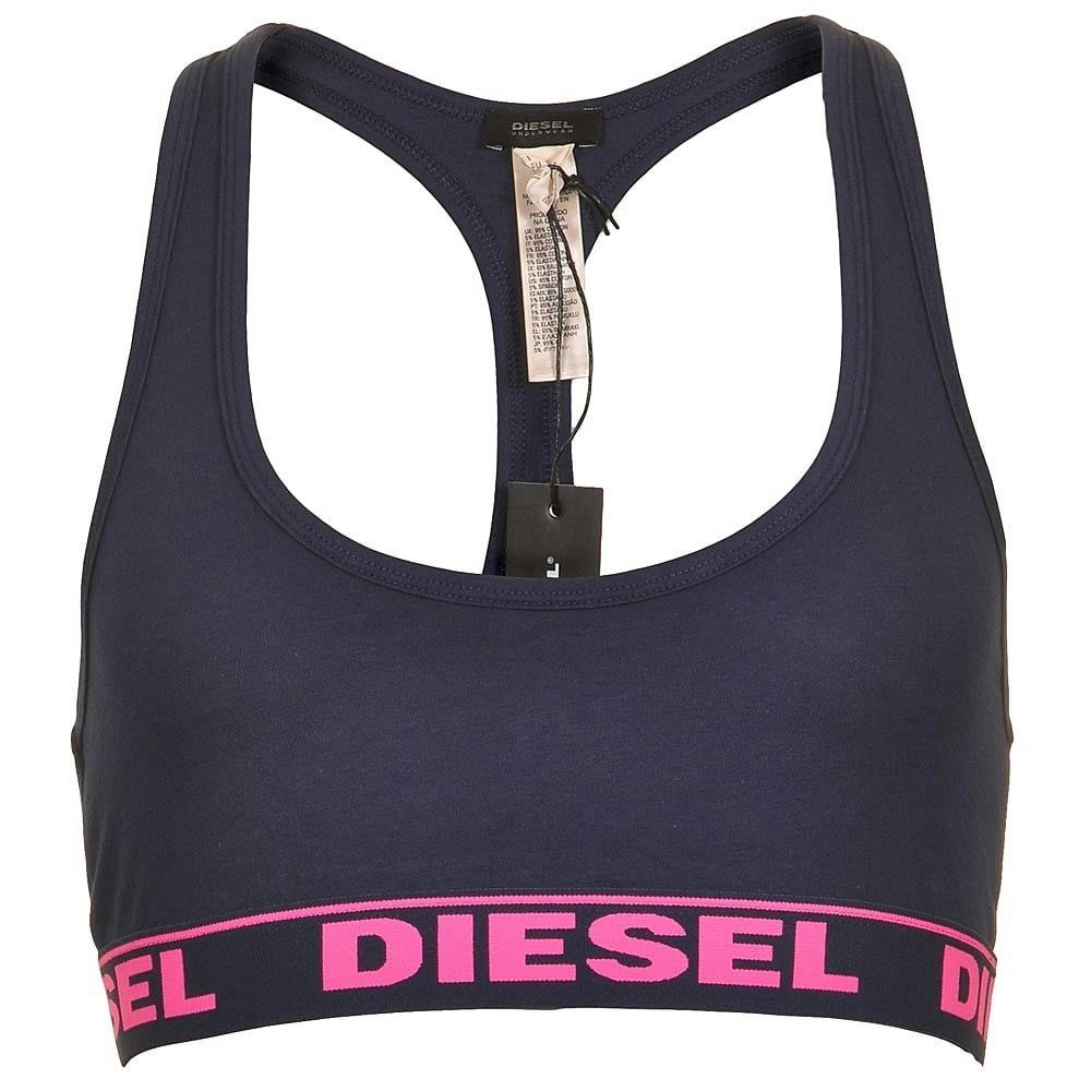 Diesel Women's Miley Cotton Bralette, Navy - S