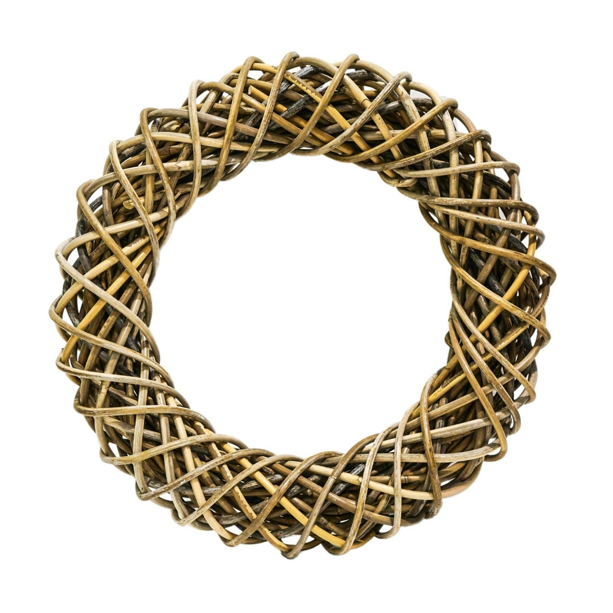 Rackhams Rattan Wreath - Natural - 40Cm