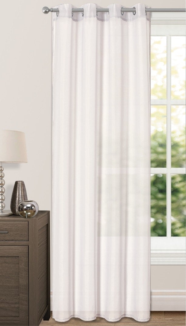 Rackhams White Riva Eyelet Voile Panel - 150Cm X 122Cm