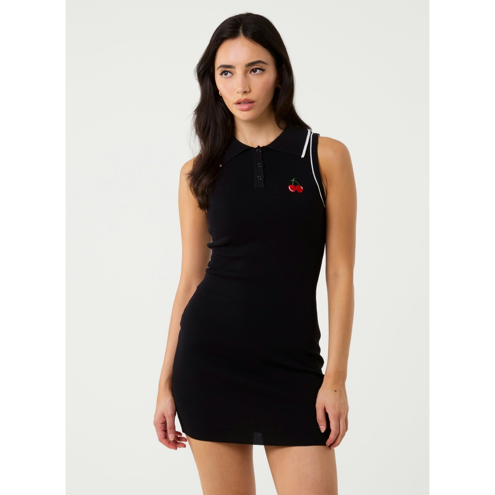 Pink Vanilla Pink/Black Vanilla Tennis Cherry Dress - M-L