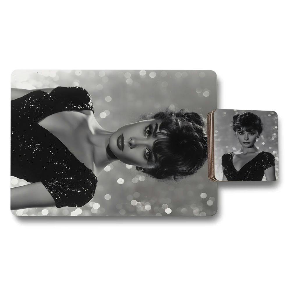 Benjamin Tate Design Designer Artwork Placemat And Coaster Set With Wood Bottom And High End Print Technology, Limited Edition