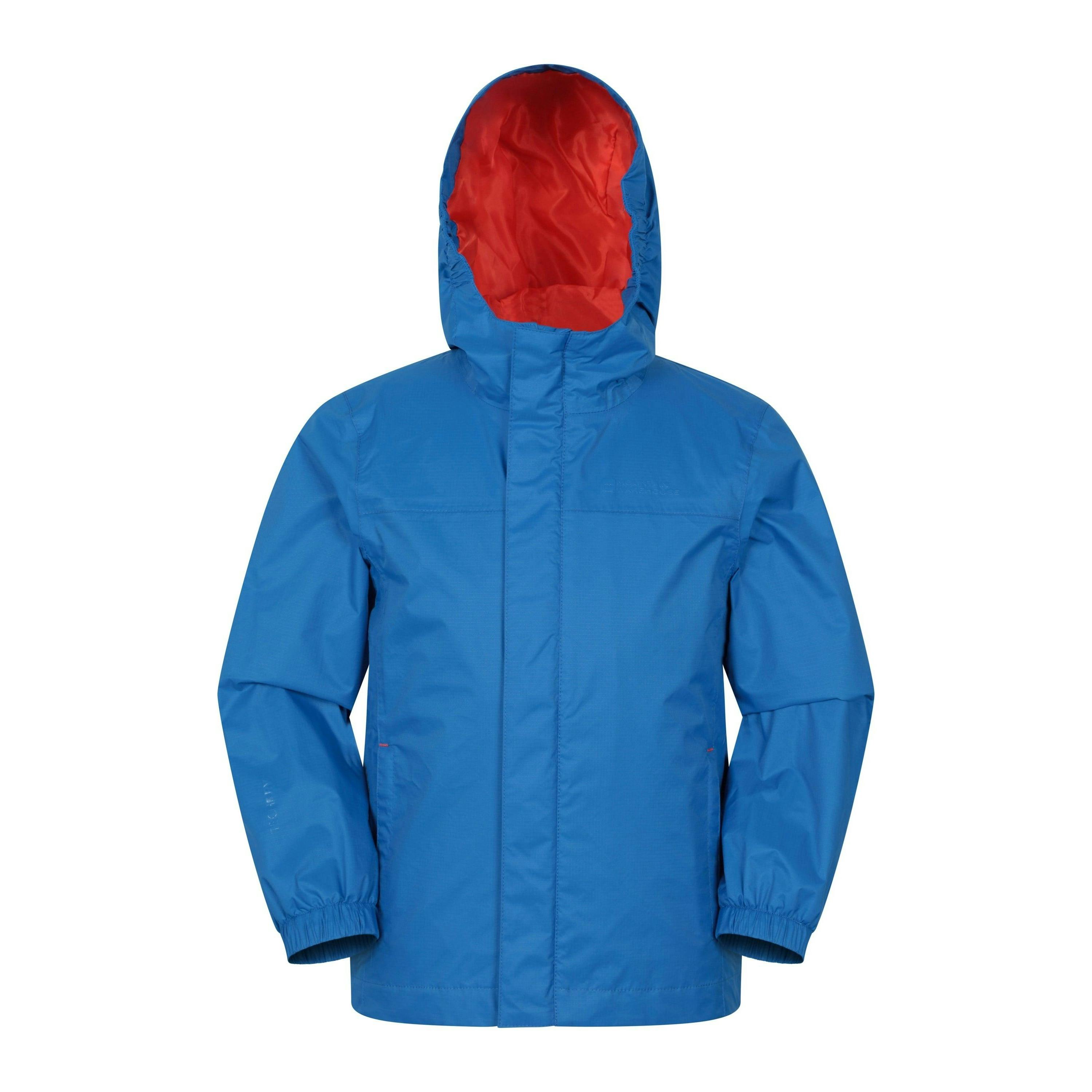 Mountain Warehouse Blue Childrens/Kids Torrent Waterproof Jacket - Bright - 13 Years - Bright - 100% Polyester