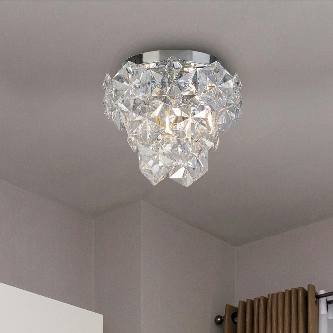 Rackhams Light Rhia 3 Clear Flush Ceiling