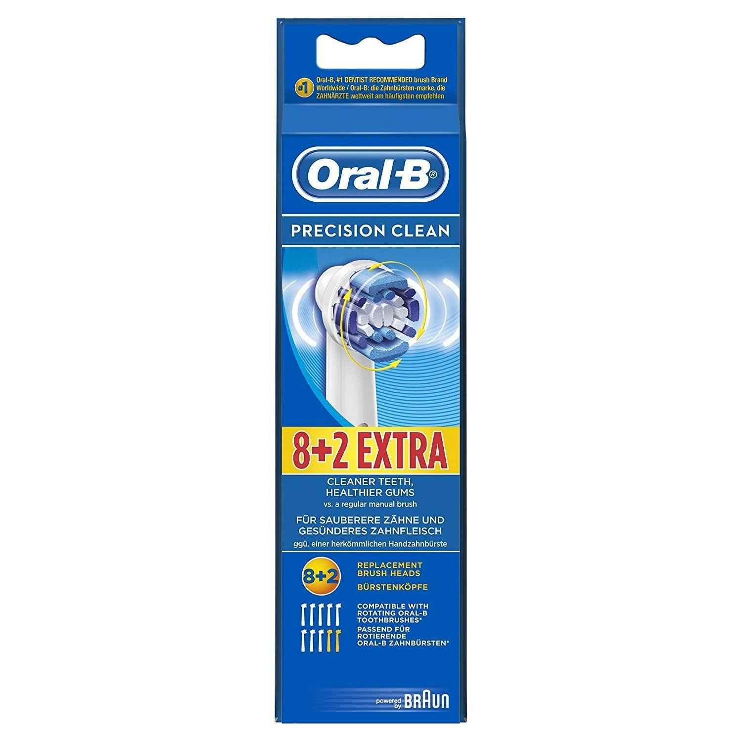 Oral-B White 10 Pack Precision Clean Electric Toothbrush Heads