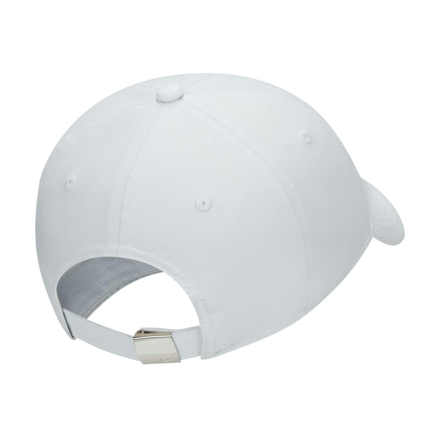 Nike White Childrens/Kids Metal Swoosh Fabric Baseball Cap - One Size - 100% Mixed