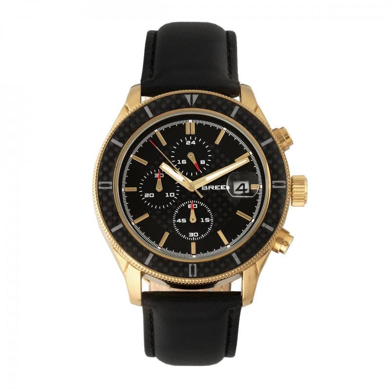 Breed Men's Gold/Black Maverick Chronograph Watch W/Date