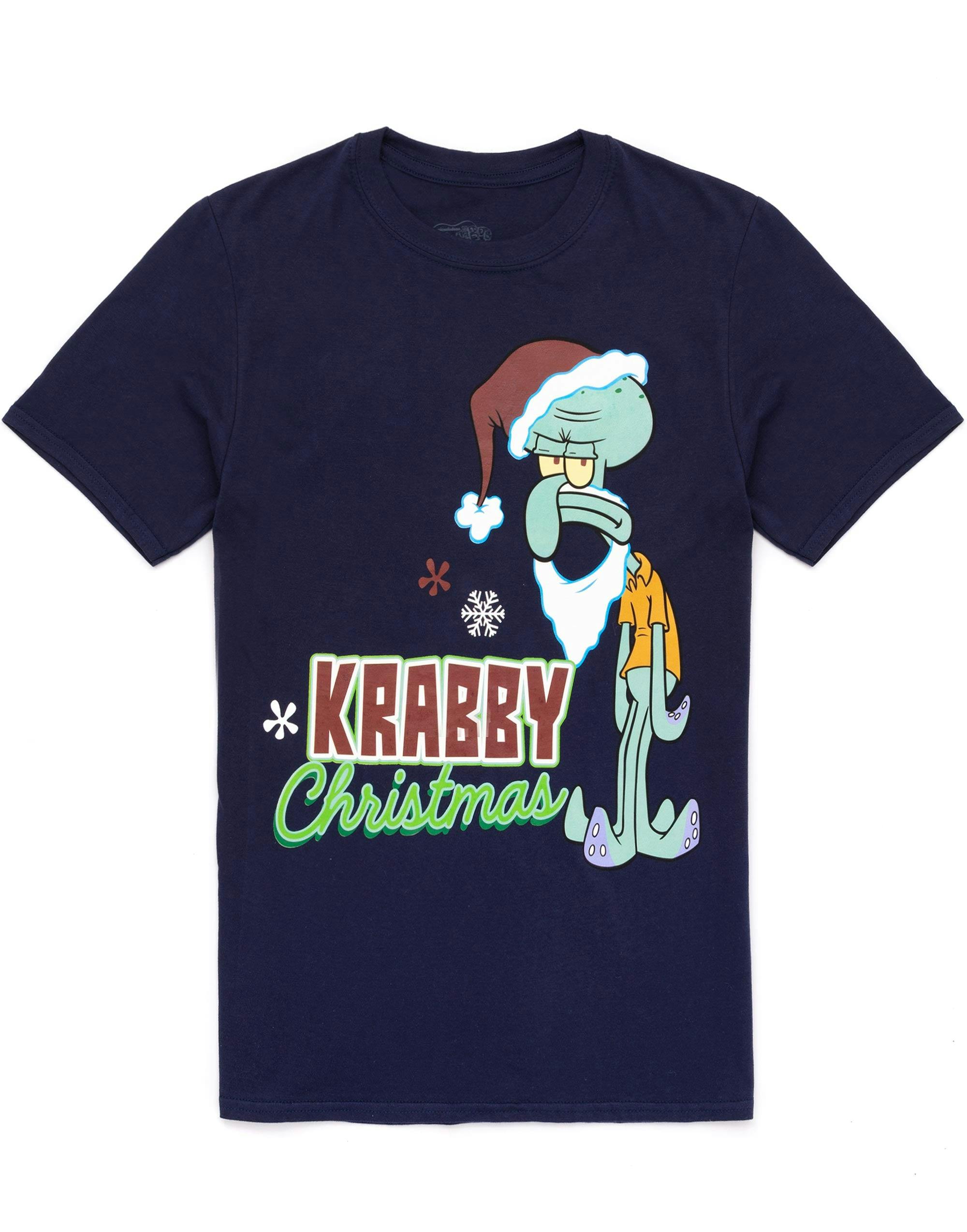 Vanilla Underground Men's Blue Spongebob Squarepants Squidward Short Sleeved T-Shirt - XX-Large