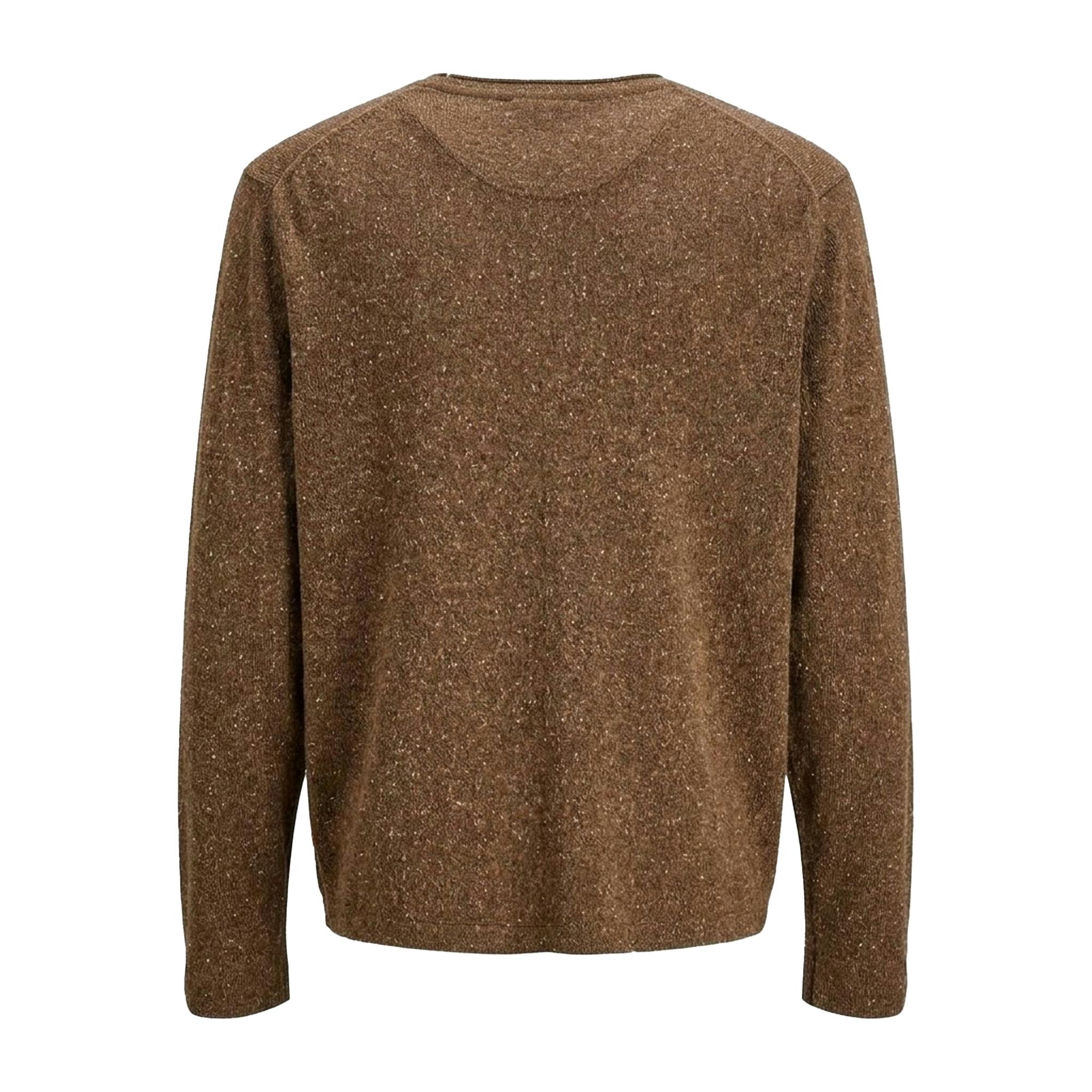 Jack And Jones Men's Regular Sweater Top - Chocolate - S - Chocolate - 100% Cotton