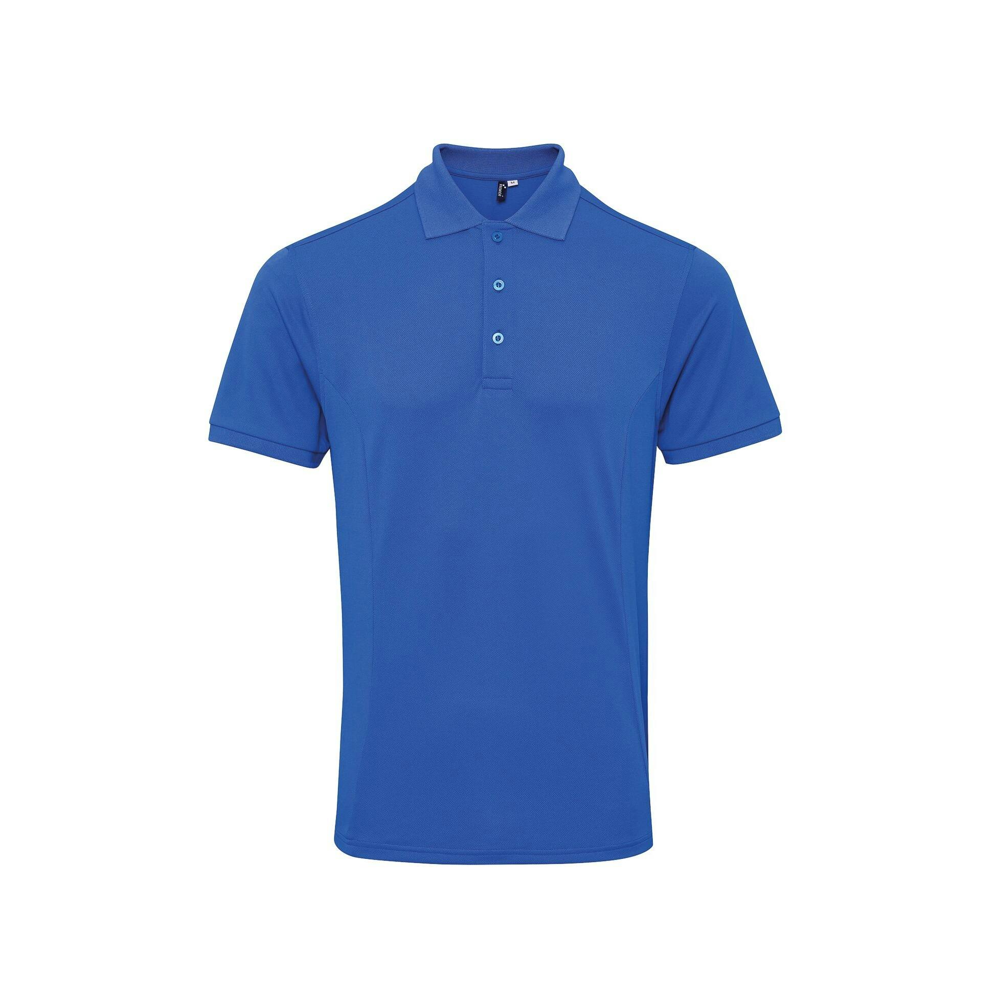 Premier Men's Royal Coolchecker Plus Pique Polo With Coolplus In | Size: 4XL - Image 3