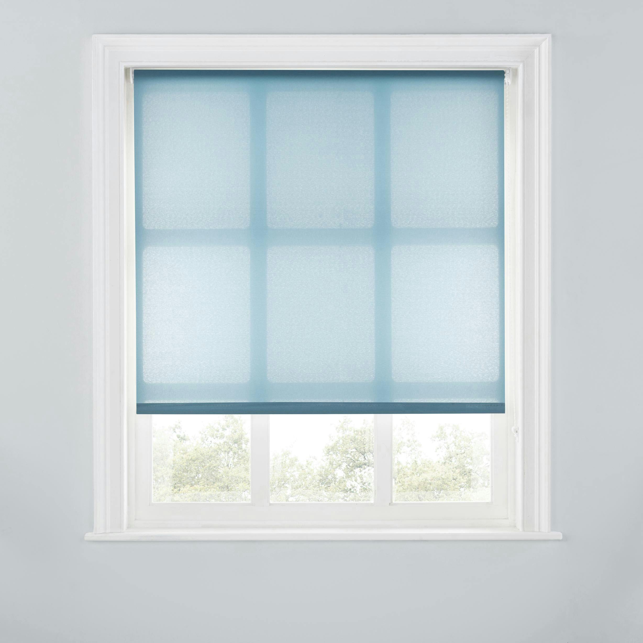 A.unique Home Blue Trimmable Daylight Roller Blind - 5Ft - Stone - 150Cm(W) X 170Cm(L)