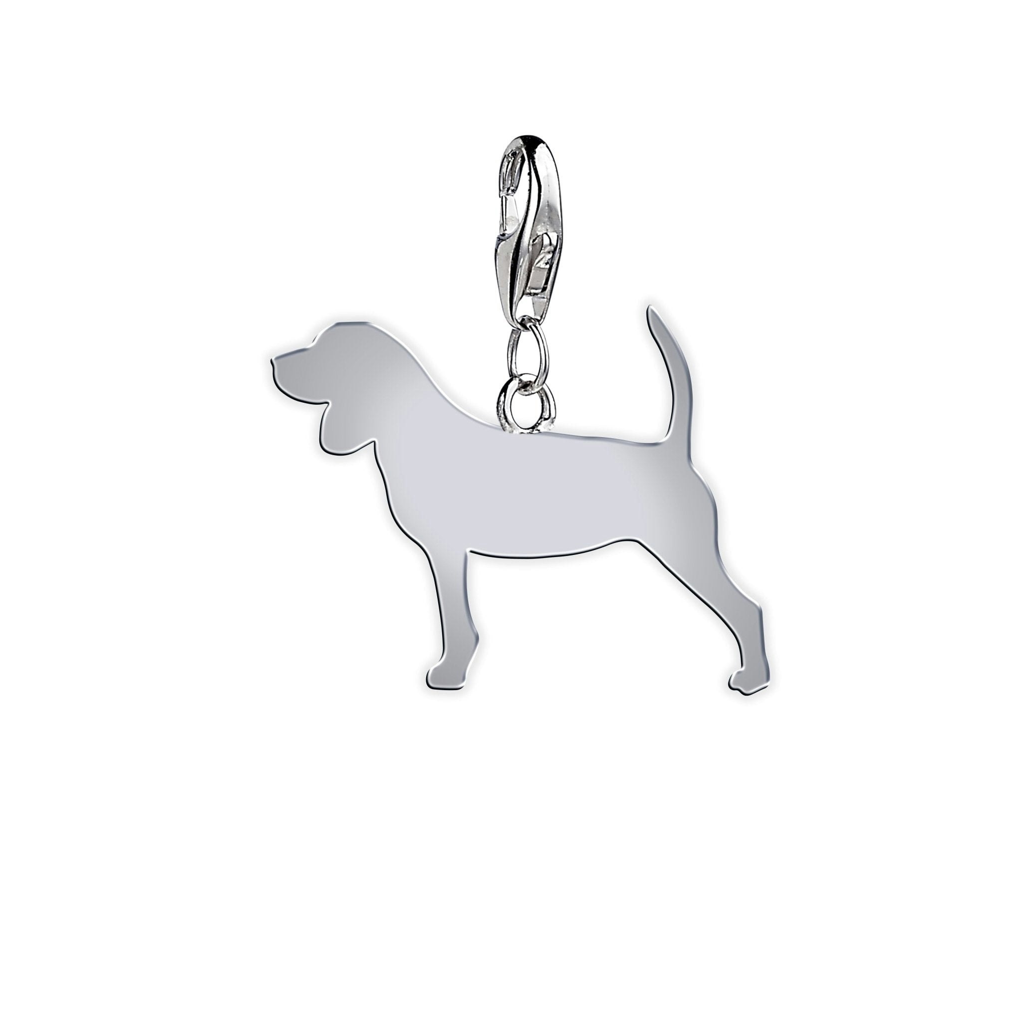 Mylee London Silver Beagle Silhouette Charm - No - Clip On Charm