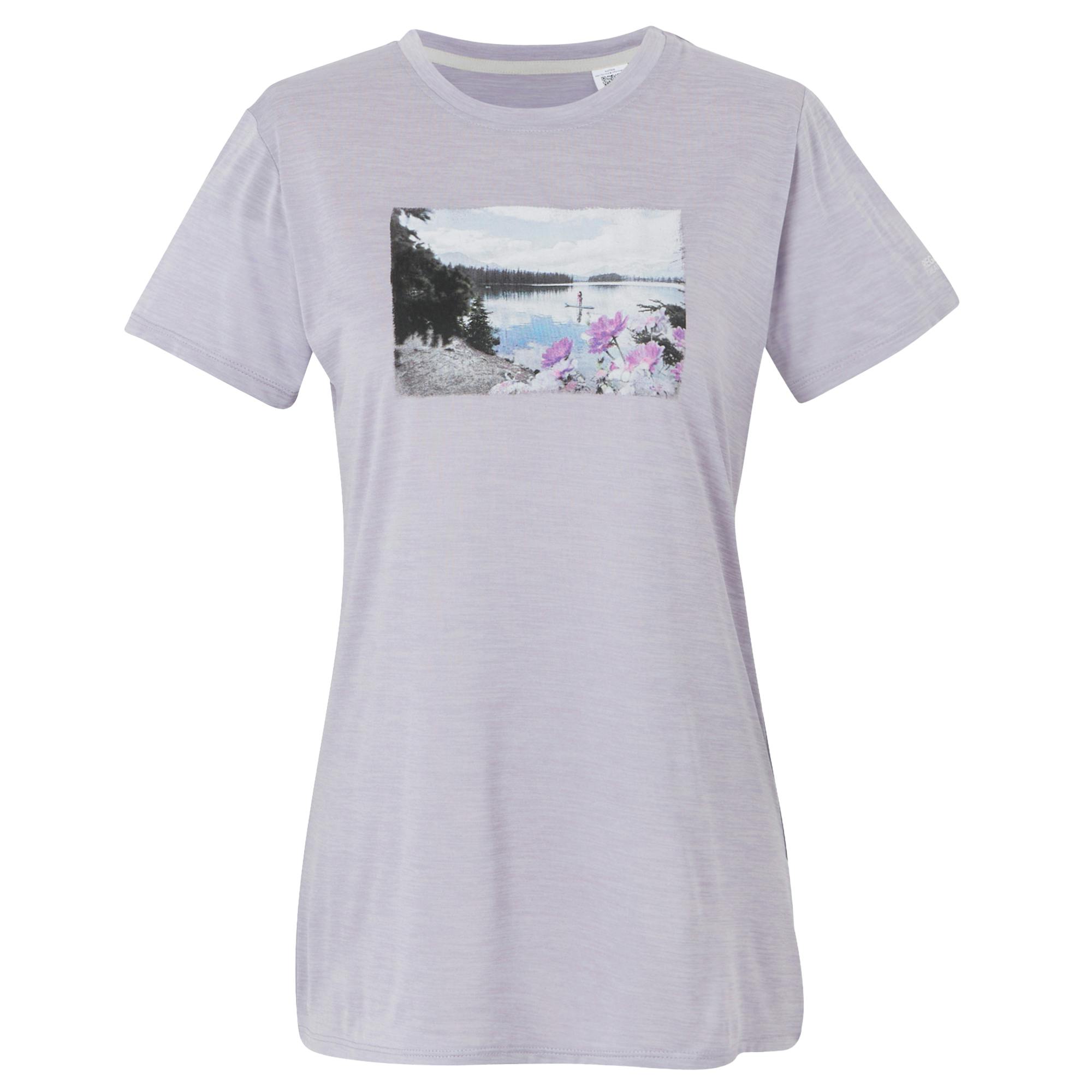 Regatta Women's Wisteria Fingal Ix Landscape T-Shirt - Marl - Marl - 22 Uk - 100% Recycled Polyester