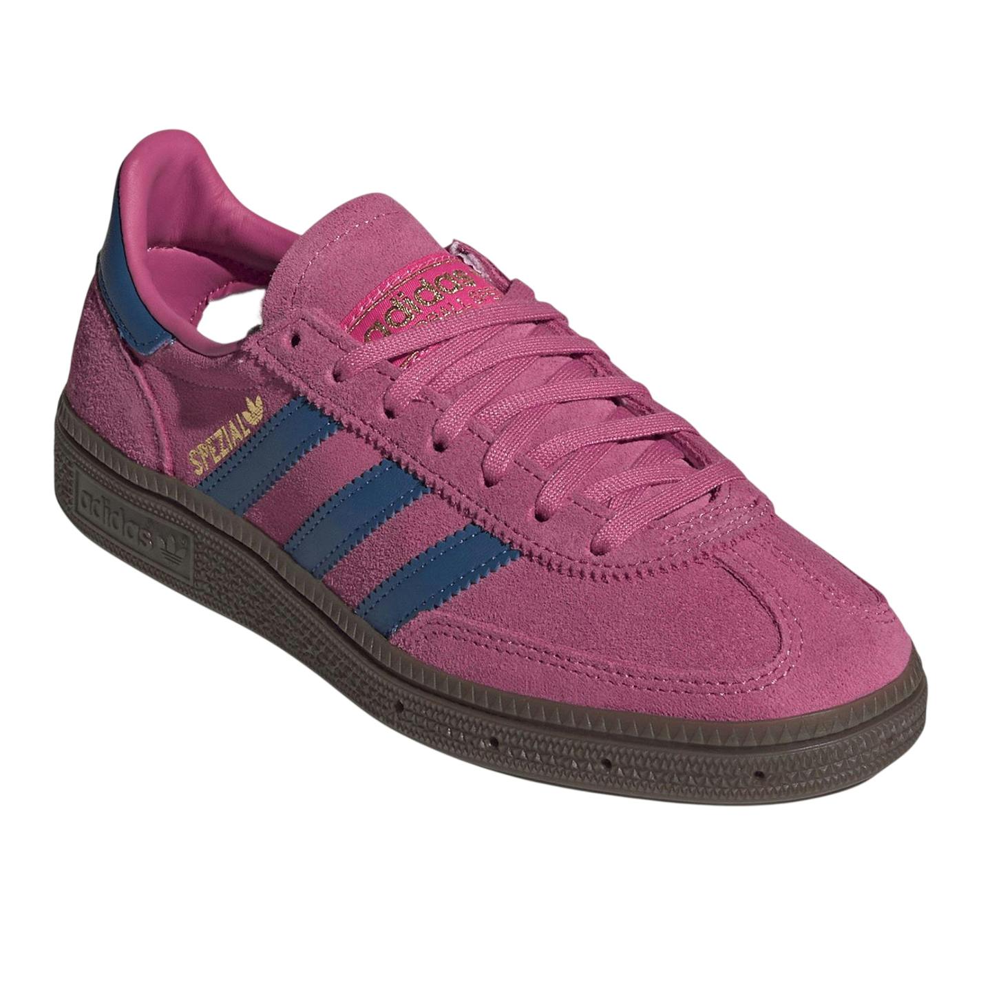 Adidas Pink/Blue Kids Handball Spezial Cow Suede Trainers - Shock - 4.5 Uk - Shock - 100% Mixed