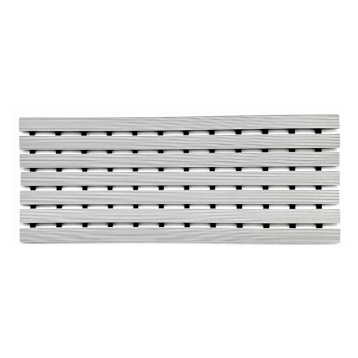 Nicoman Grey Non-Slip Pvc Duckboard Shower Mat - 61Cm X 25Cm