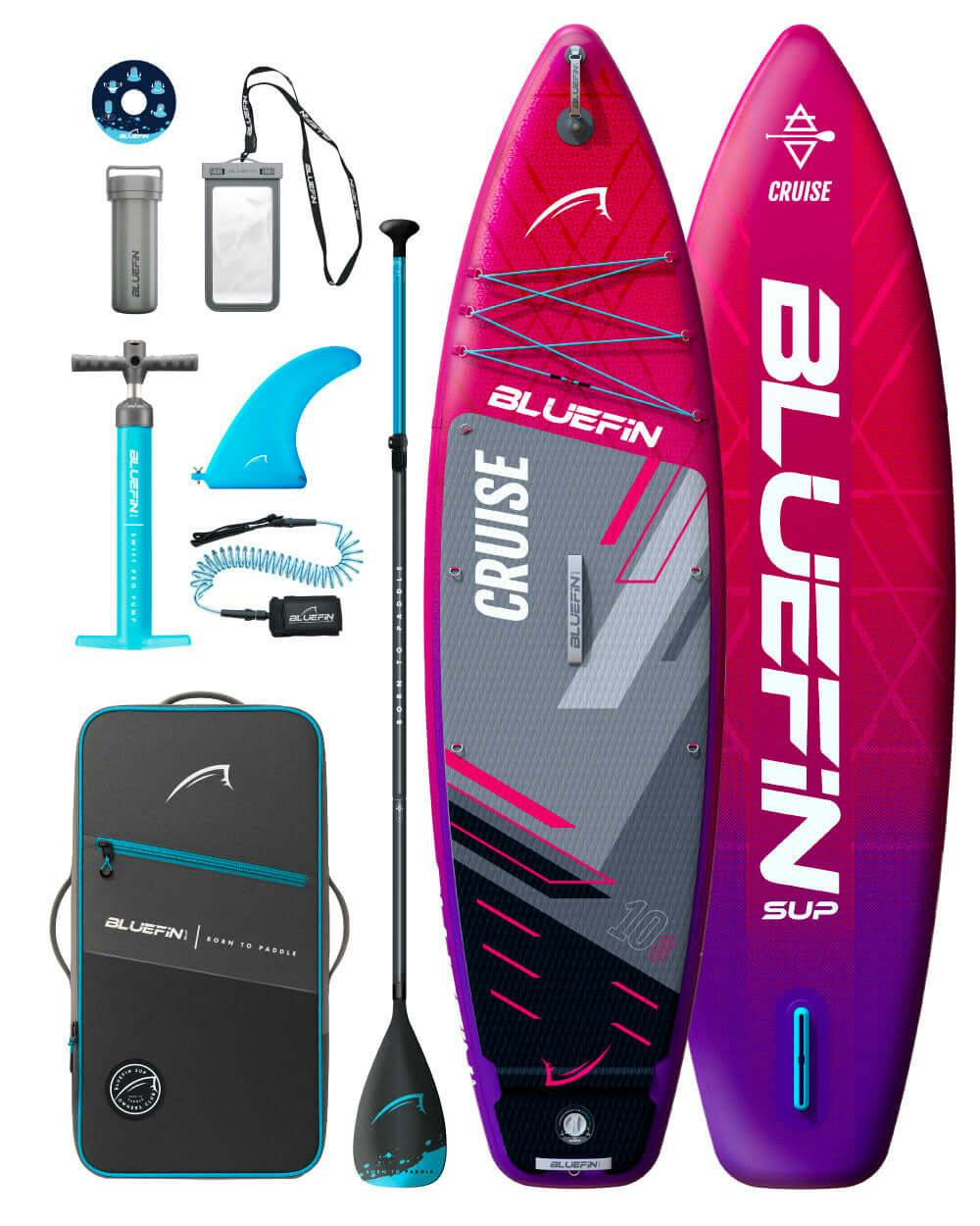 Bluefin Sup Red Current Cruise 10'8 Premium Inflatable Sup Paddleboard