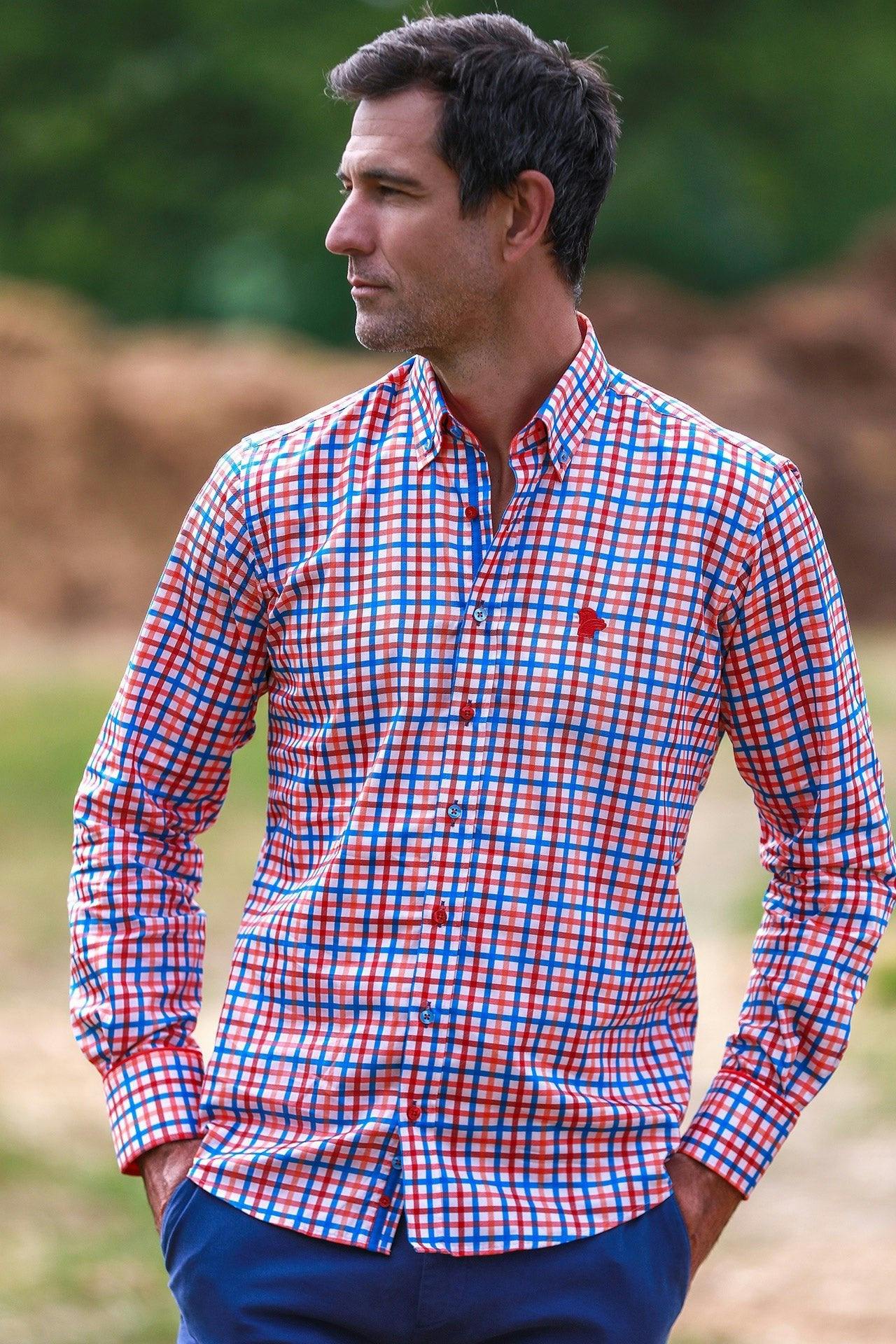 Claudio Lugli Men's Multicolor Heritage Tattersall Check Print Shirt | : Large - Image 2