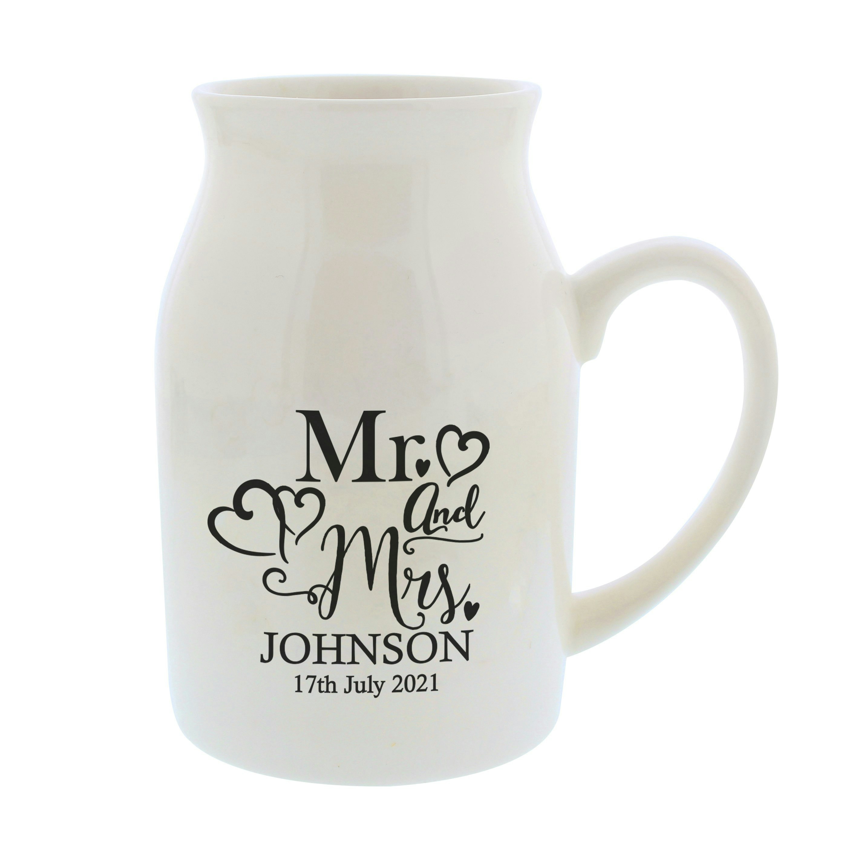 Rackhams Personalised Mr & Mrs Flower Jug Vase