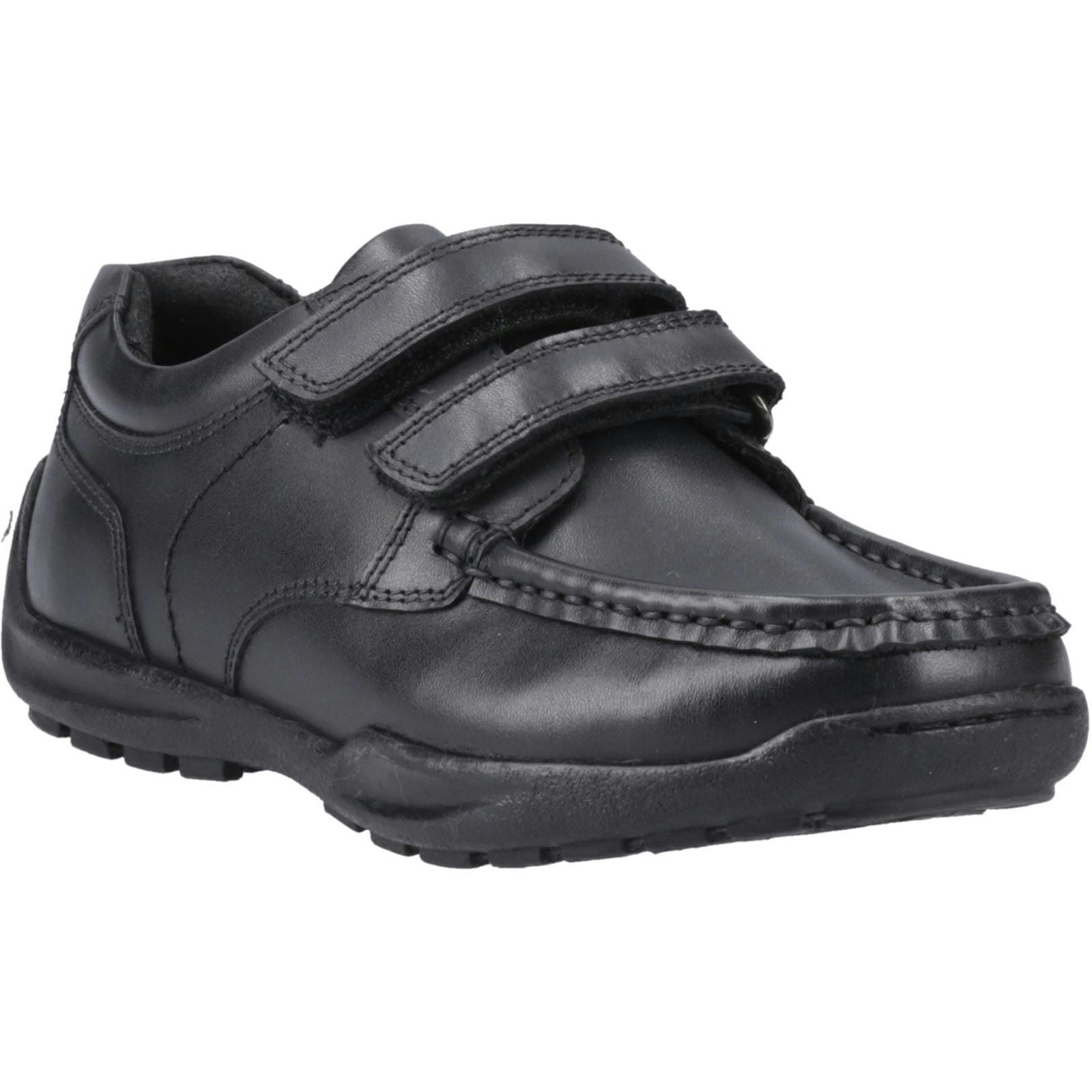 Hush Puppies Boys Black Maddox Leather 'S Shoes - Size 13