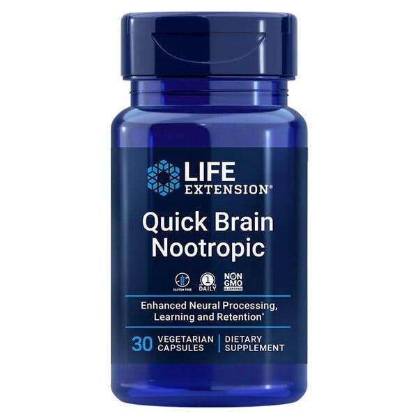 Life Extension , Quick Brain Nootropic, 30 Vegetarian Capsules - Image 5
