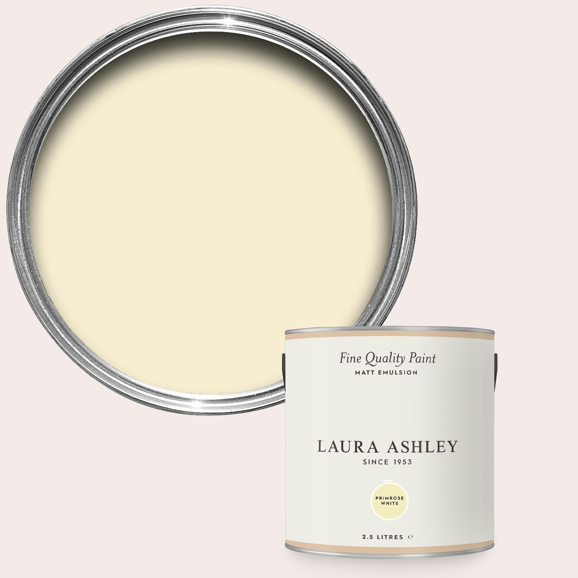 Laura Ashley White Primrose Matt Emulsion 2.5L Paint - 2.5
